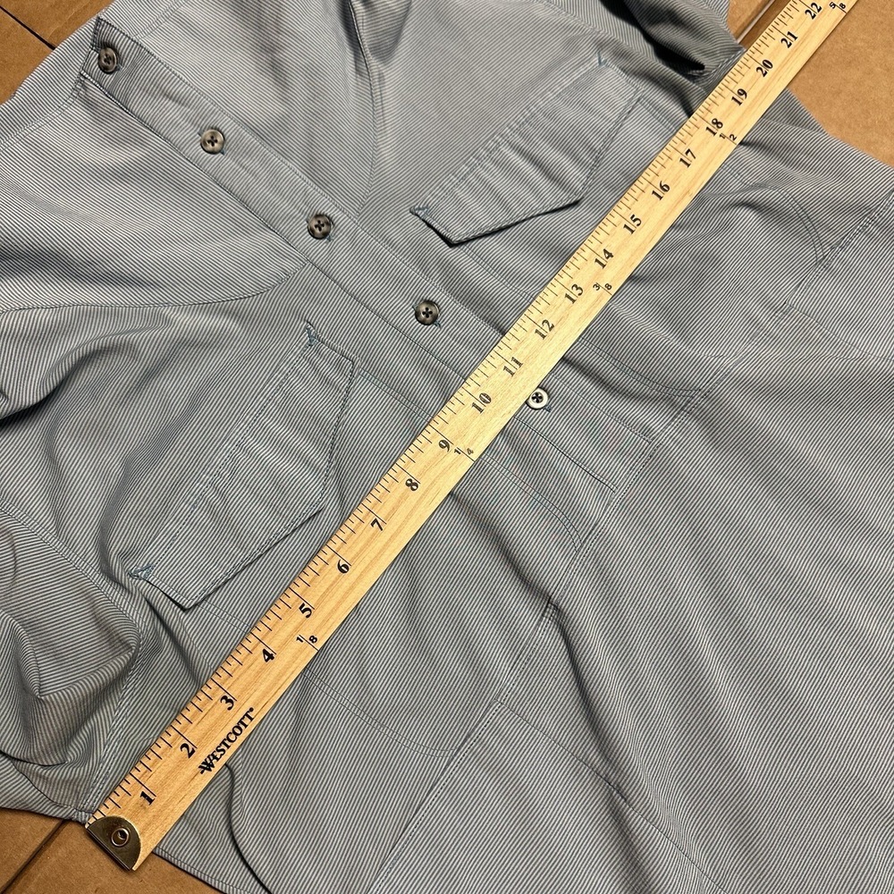 Mountain Hardwear Women's Citypass Long Sleeve Popover Blue Striped Shirt Large‎ - Picture 12 of 16